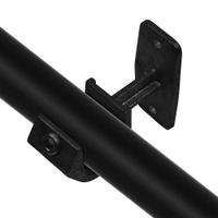 Buiskoppeling Leuningdrager met inleg - zwart-B / 26,9 mm
